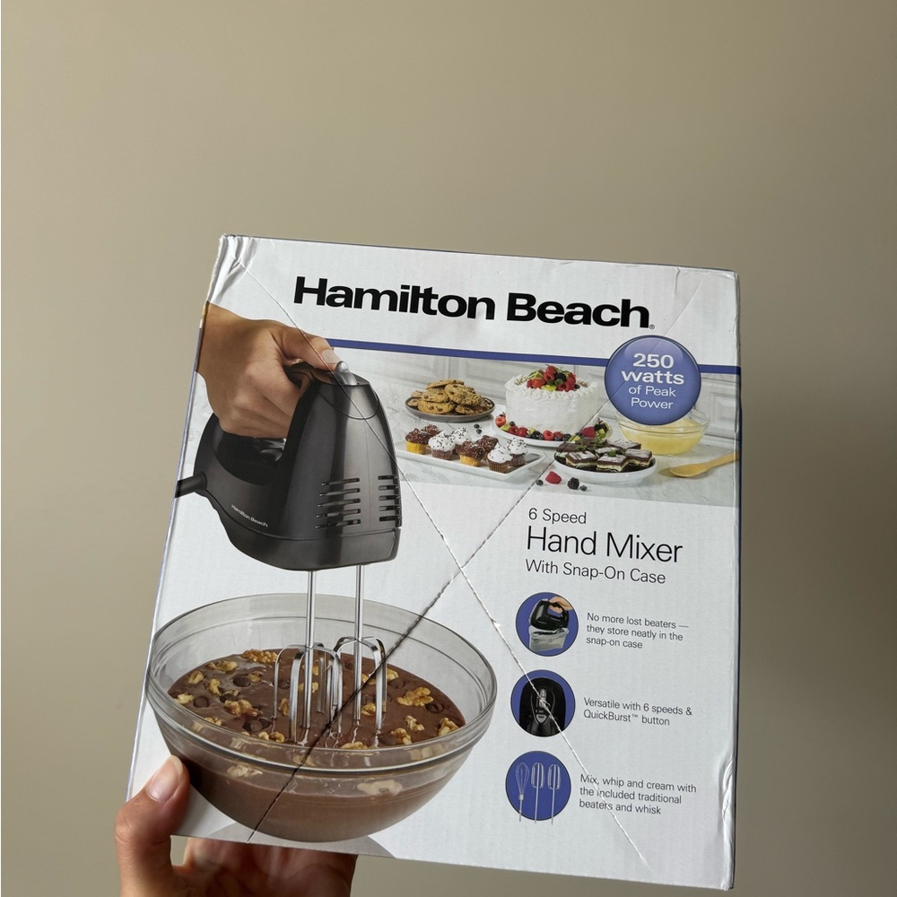 Hamilton Beach Black Hand Mixer with Storage Case